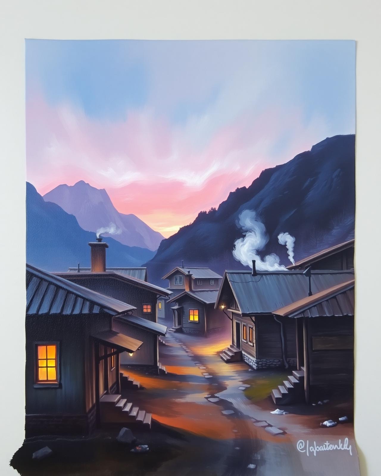 Smoke and Stone — Oil on Canvas by Nitish Tandon