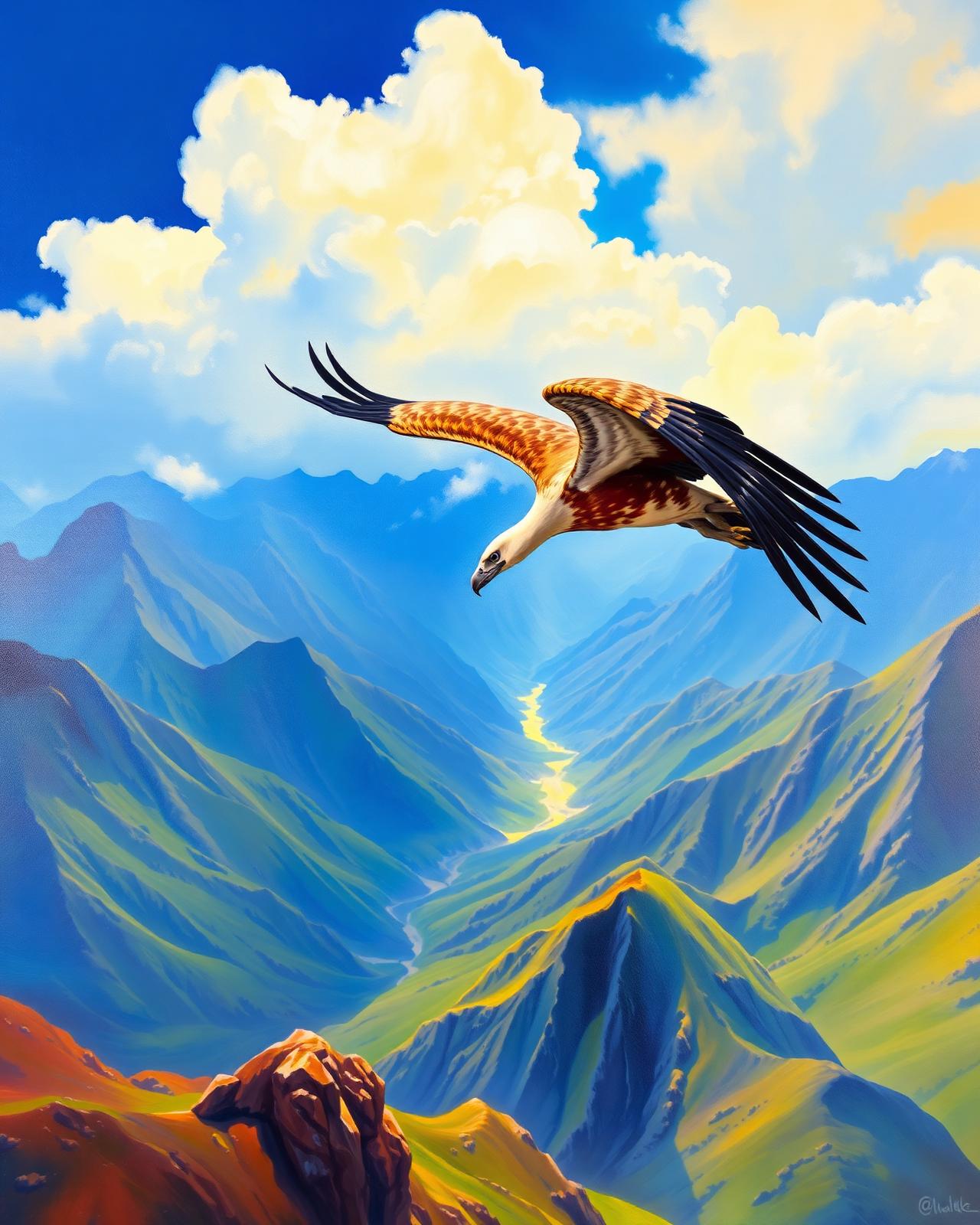 Wings Over Spiti — Acrylic on Canvas by Nitish Tandon